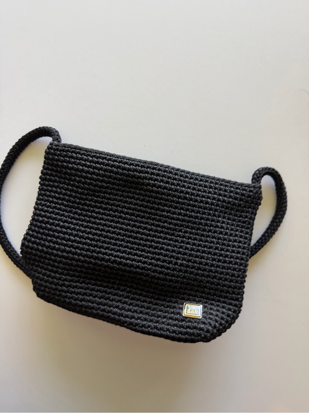 The Sak Black Woven Shoulder Bag